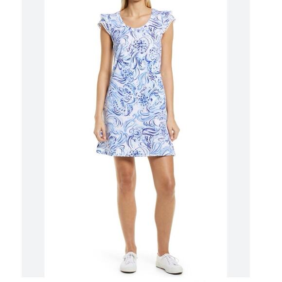 Lilly Pulitzer Bridgitte Cotton Shift Dress Resort White Don't Be Jelly XXS - Picture 2 of 16
